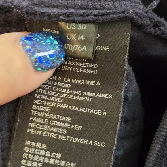 pilcro Corduroy Utility Pants Trousers, Black Patchwork Style, Casual Everyday - Picture 11 of 13